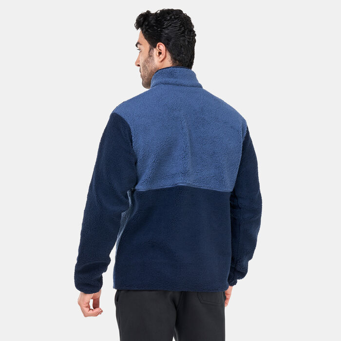 Columbia Men's Rugged Ridge™ Sherpa Half Snap Pullover Jacket Blue Columbia Men's Rugged Ridge™ Sherpa Half Snap Pullover Jacket Blue image number 1