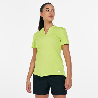 Nike Golf Women's Golf Breathe Jacquard T-Shirt yellow