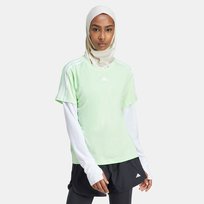 adidas Women's AEROREADY Train Essentials Training T-Shirt Green adidas Women's AEROREADY Train Essentials Training T-Shirt Green image number 0
