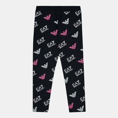 EA7 Emporio Armani Kids' Graphic Series Leggings Black