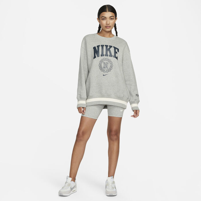 Nike Women's Sportswear Classic High-Waisted Biker Shorts Grey Nike Women's Sportswear Classic High-Waisted Biker Shorts Grey image number 3
