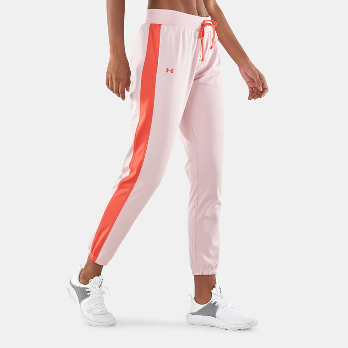 Under Armour Women's UA Tricot Tracksuit Pink Under Armour Women's UA Tricot Tracksuit Pink image number 2