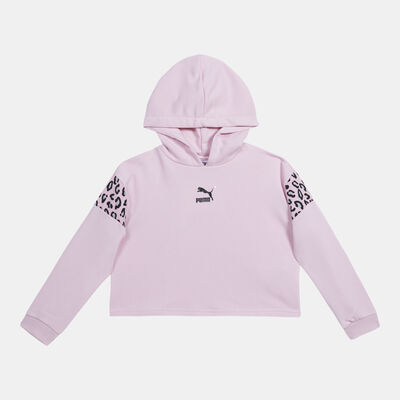PUMA Kids' Classics Summer Roar Hoodie Pink
