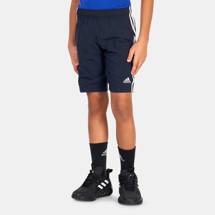adidas Kids' Essentials 3-Stripes Shorts Blue adidas Kids' Essentials 3-Stripes Shorts Blue image number 0