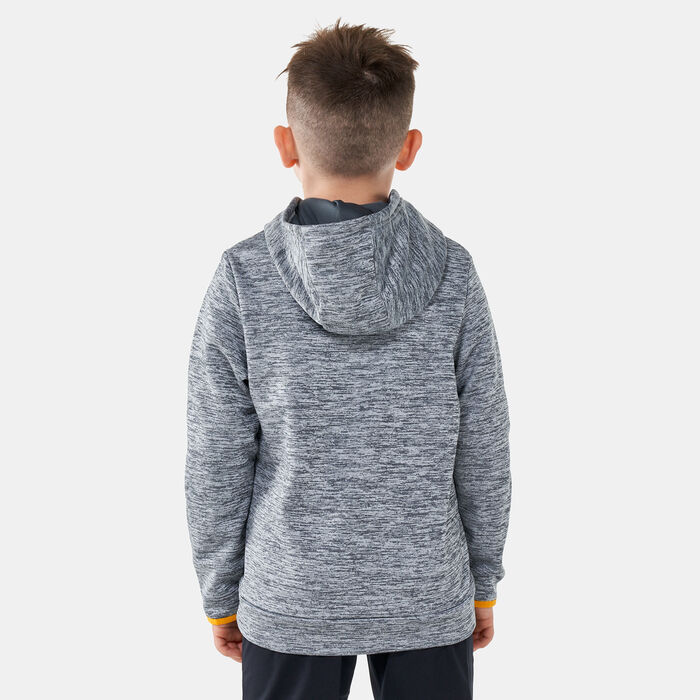 Under Armour Kids' Fleece Logo Hoodie Grey image number 1