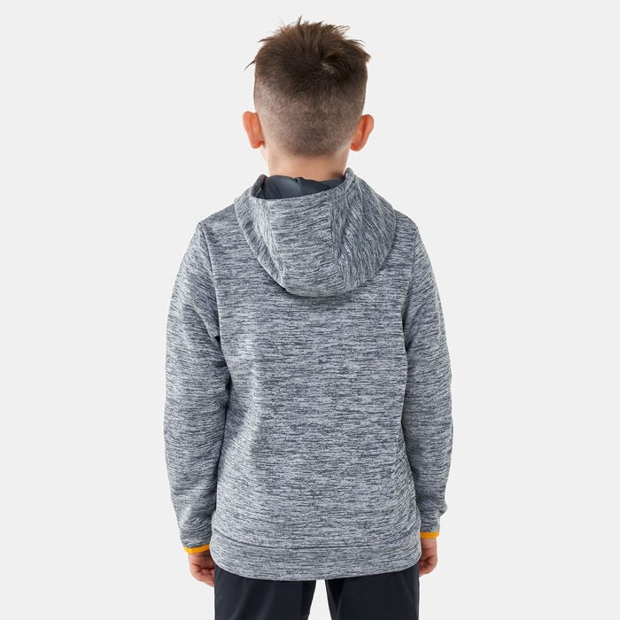 Under Armour Kids' Fleece Logo Hoodie Grey Under Armour Kids' Fleece Logo Hoodie Grey image number 1