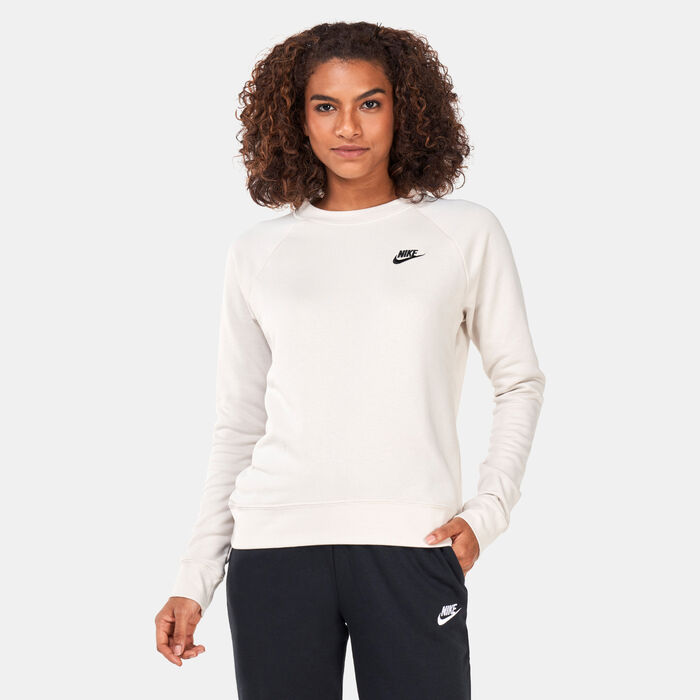 Nike Women's Sportswear Essential Fleece Crew Sweatshirt Ivory image number 0