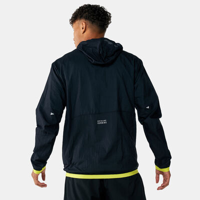 New Balance Men's Printed Impact Run Light Pack Jacket Black