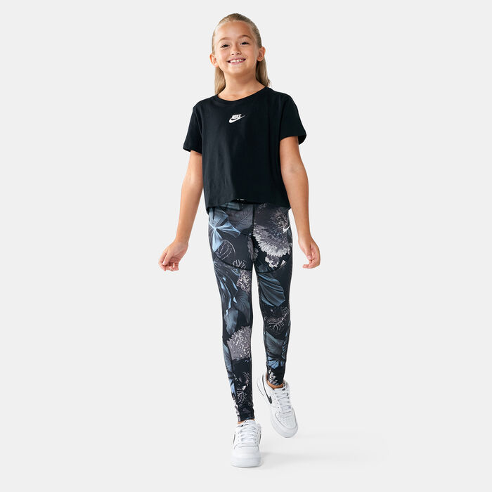 Nike Kids' Sportswear Repeat Cropped T-Shirt Black Nike Kids' Sportswear Repeat Cropped T-Shirt Black image number 2