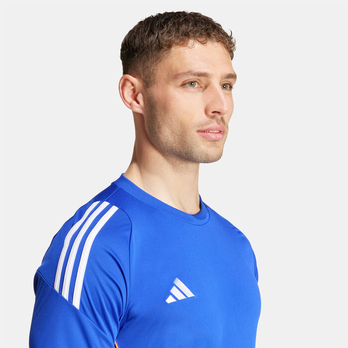 adidas Men's Tiro 24 Football Jersey Blue adidas Men's Tiro 24 Football Jersey Blue image number 3