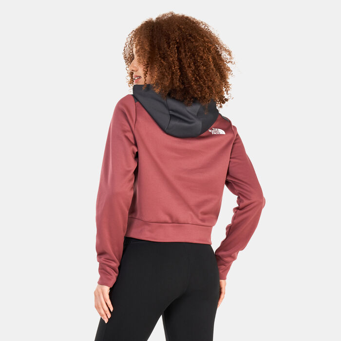 The North Face Women's Reaxion Fleece Pullover Hoodie Red The North Face Women's Reaxion Fleece Pullover Hoodie Red image number 1