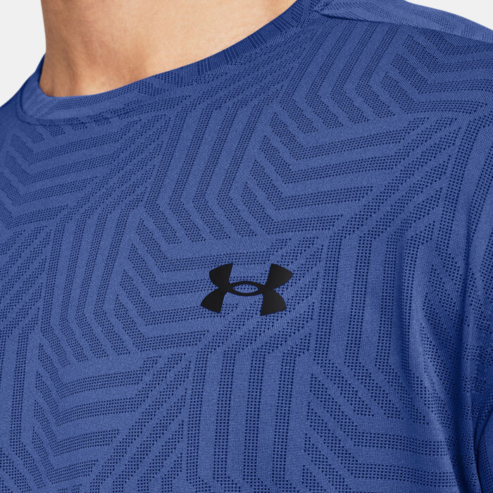 Under Armour Men's UA Tech Vent Geotessa Training T-Shirt Blue image number 2