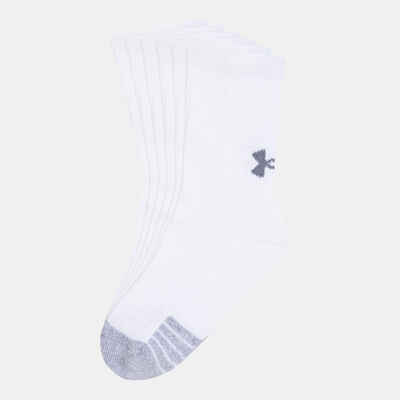 Under Armour Kids' HeatGear® Socks (3 Pack) White Under Armour Kids' HeatGear® Socks (3 Pack) White