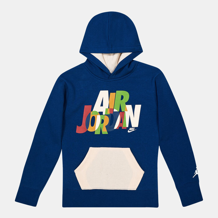Nike Kids' Messy Room Fleece Pullover Hoodie Blue Nike Kids' Messy Room Fleece Pullover Hoodie Blue image number 0