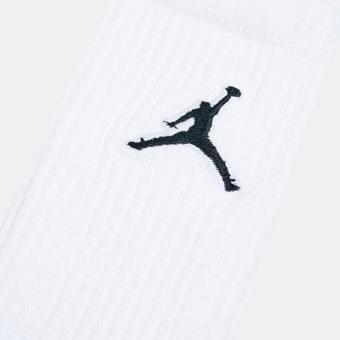 Jordan Jumpman Crew Socks (3 Pack) White Jordan Jumpman Crew Socks (3 Pack) White image number 1