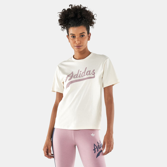 adidas Originals Women's Modern B-Ball T-Shirt Beige adidas Originals Women's Modern B-Ball T-Shirt Beige image number 0