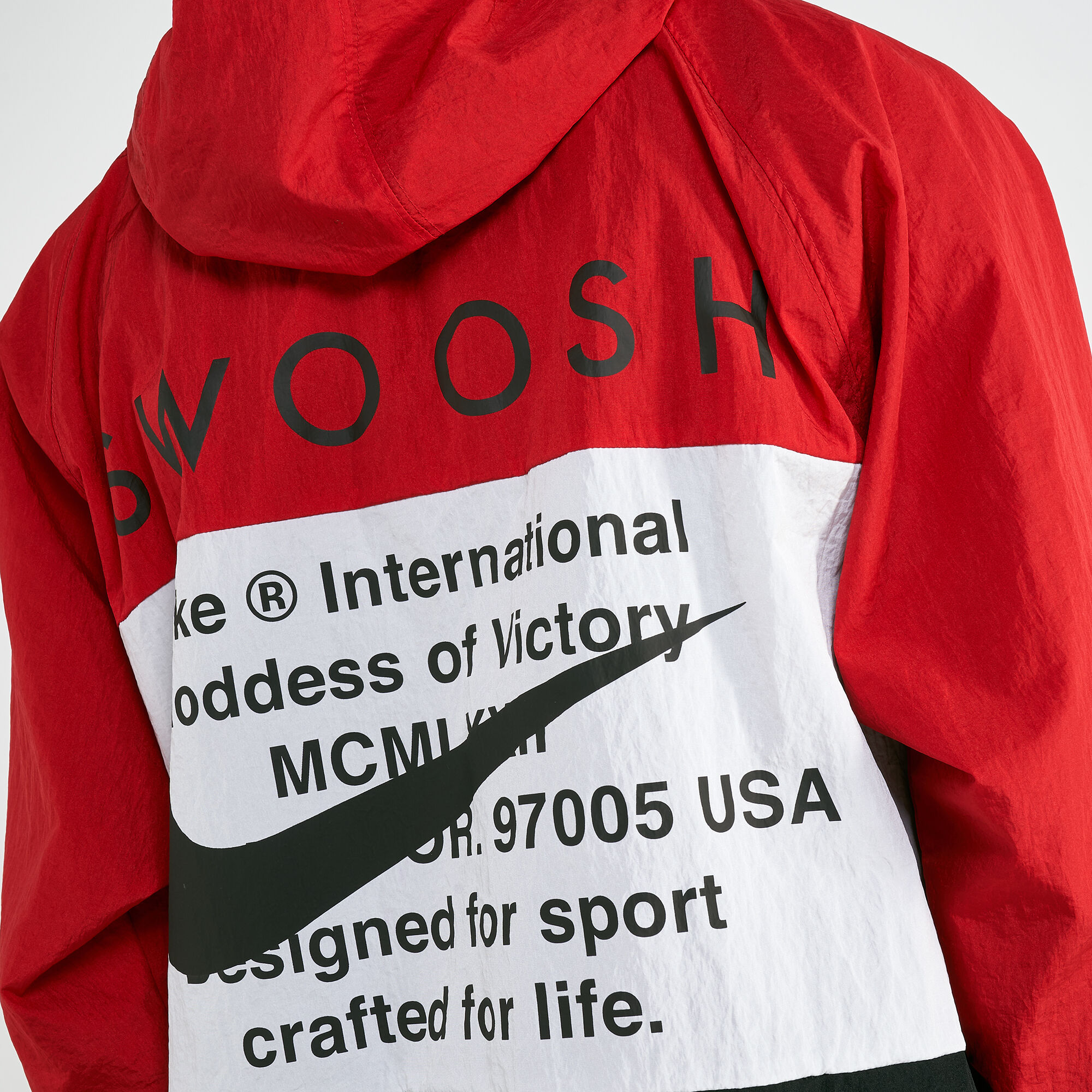 Nike double swoosh woven jacket best sale