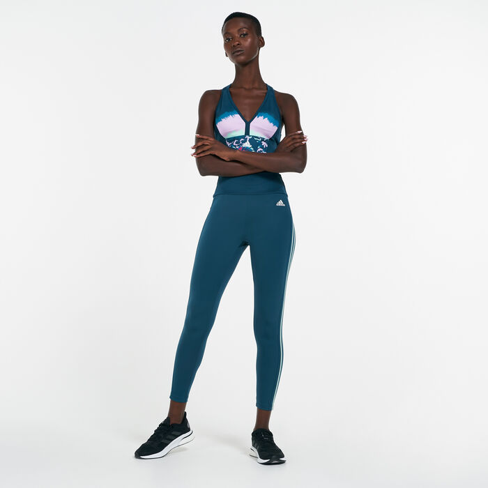 adidas Women's Designed To Move 3-Stripes 7/8 Leggings White image number 2