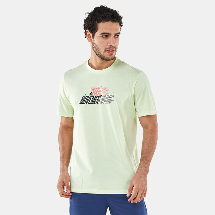 adidas Men's AEROREADY Training Graphic T-Shirt Green adidas Men's AEROREADY Training Graphic T-Shirt Green image number 0