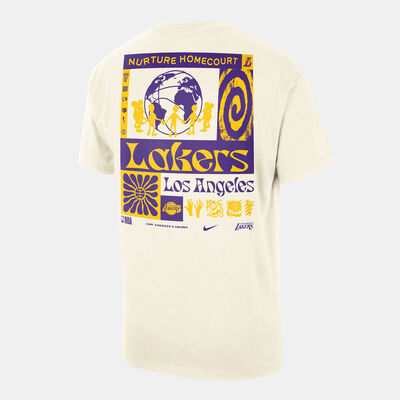 Nike Men's NBA Los Angeles Lakers Essential T-Shirt Ivory