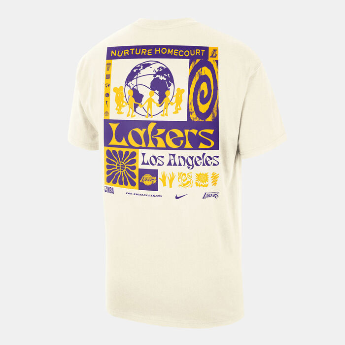 Nike Men's NBA Los Angeles Lakers Essential T-Shirt Ivory image number 1