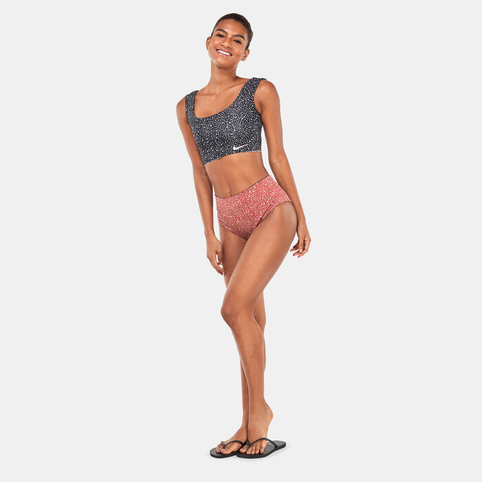 Nike Swim Women's Swim Adventure Reversible Crop Top Black Nike Swim Women's Swim Adventure Reversible Crop Top Black image number 2