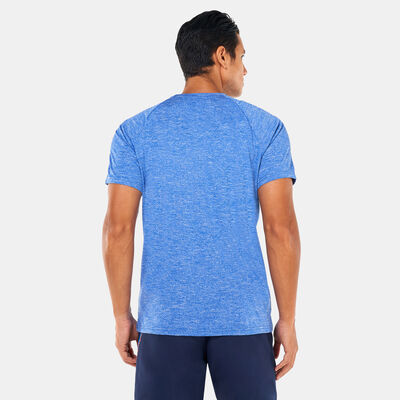 Nike Swim Men's Heathered Hydroguard Swimming Shirt Blue Nike Swim Men's Heathered Hydroguard Swimming Shirt Blue