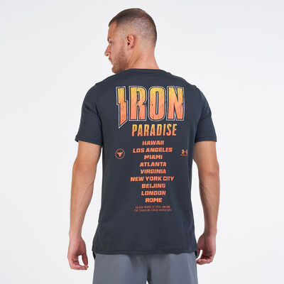 Under Armour Men's Project Rock Iron Tour T-Shirt Black Under Armour Men's Project Rock Iron Tour T-Shirt Black