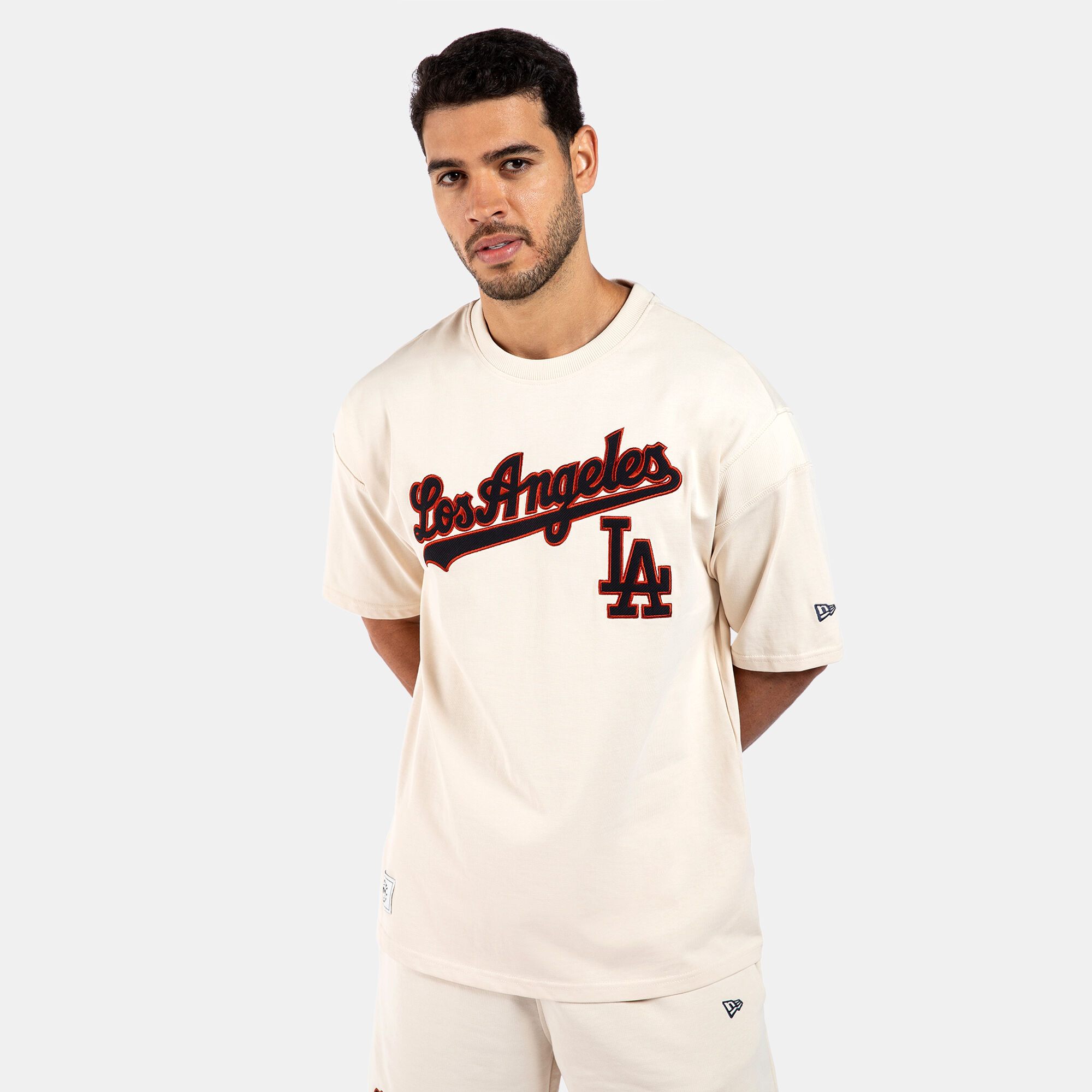Men s MLB Los Angeles Dodgers T Shirt Beige New Era in Qatar SSS