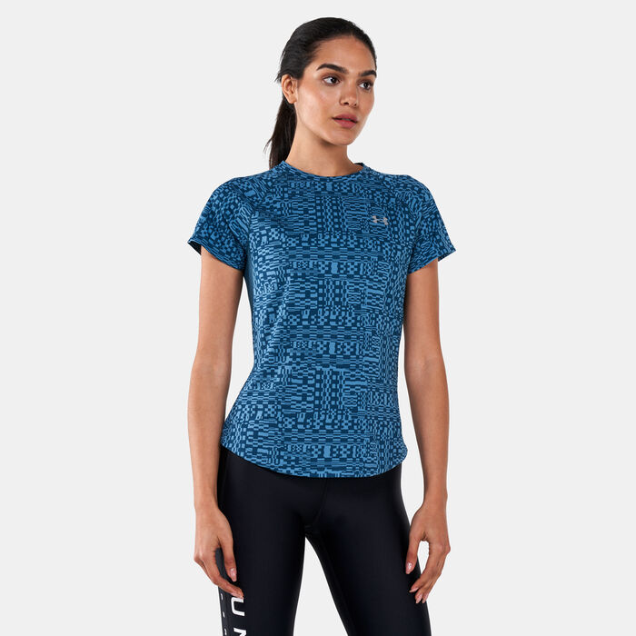 Under Armour Women's Speed Stride Printed T-Shirt Blue Under Armour Women's Speed Stride Printed T-Shirt Blue image number 0
