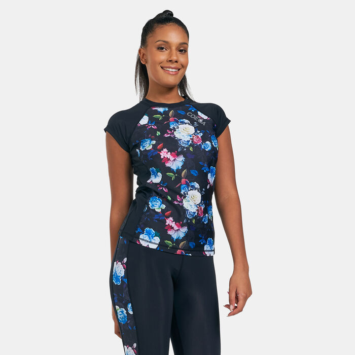 COEGA Women's Capped Sleeves Rashguard Black COEGA Women's Capped Sleeves Rashguard Black image number 0