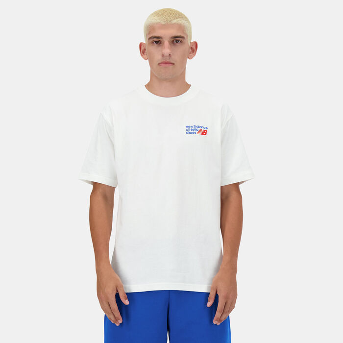 New Balance Men's Athletics Premium Logo T-Shirt White New Balance Men's Athletics Premium Logo T-Shirt White image number 0