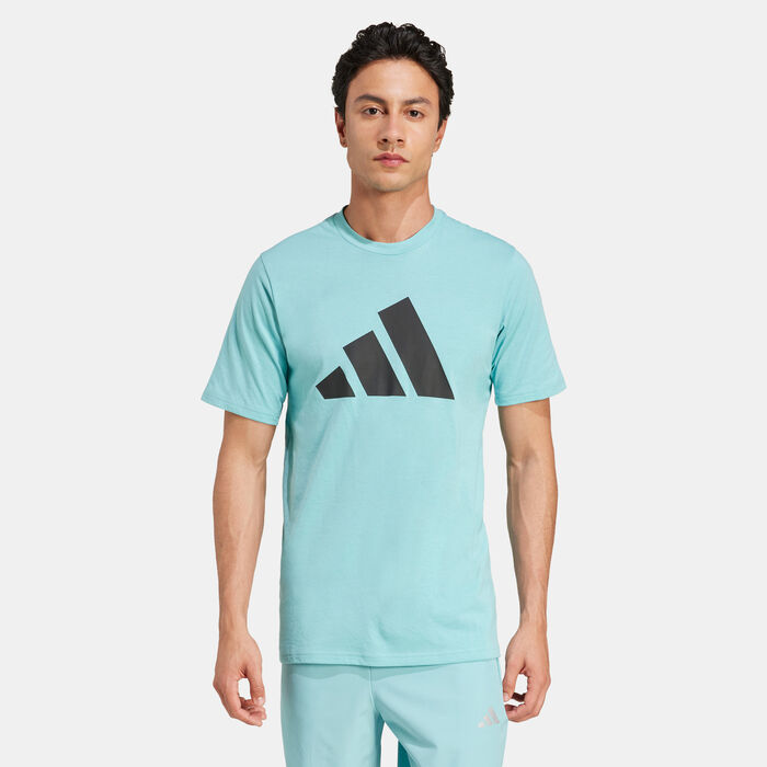 adidas Men's Train Essentials Feelready Logo Training T-Shirt Blue adidas Men's Train Essentials Feelready Logo Training T-Shirt Blue image number 0