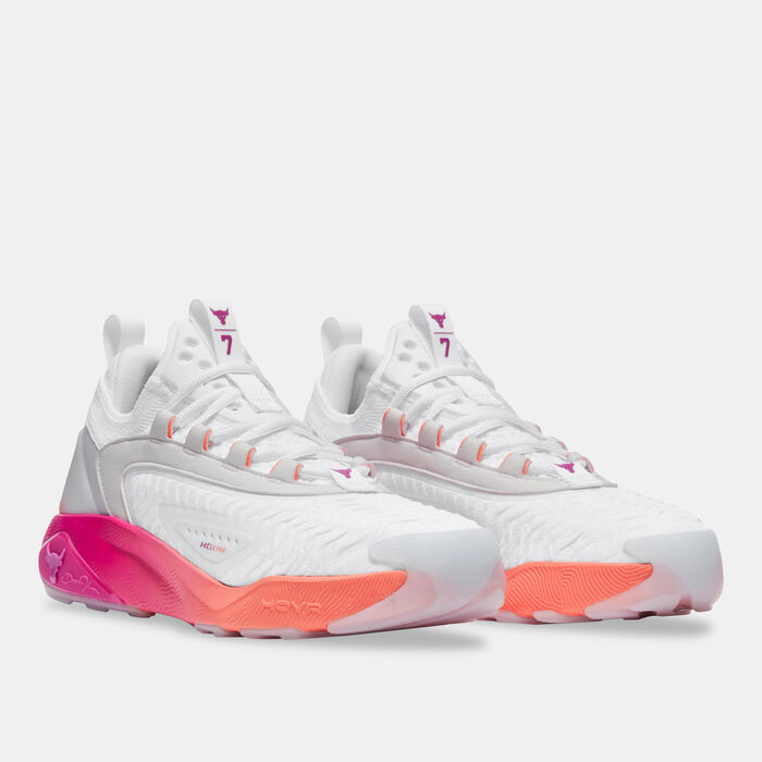 Under Armour Men's Project Rock 7 Training Shoes White Under Armour Men's Project Rock 7 Training Shoes White image number 1