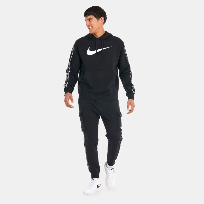 Nike Men's Sportswear Repeat Pullover Fleece Hoodie Black image number 2