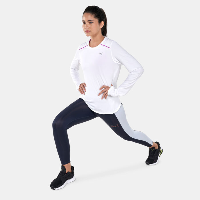PUMA Women's Run Cloudspun Marathon Long Sleeve T-Shirt White image number 2
