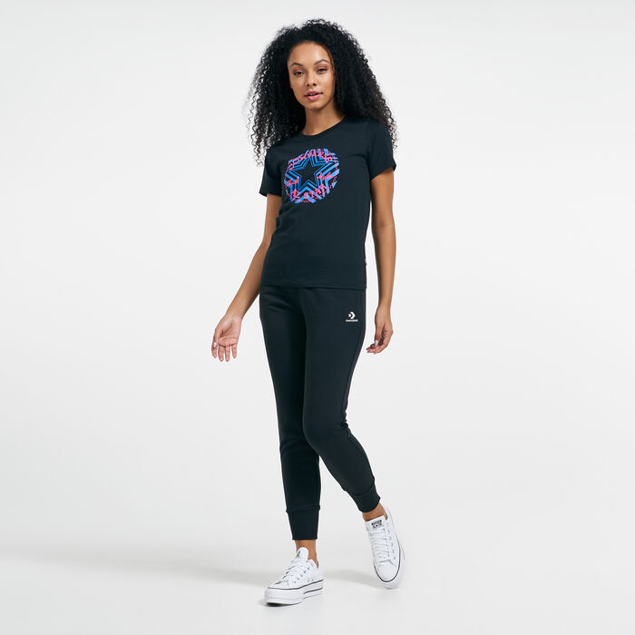 Converse Women's Embroidered Star Chevron Sweatpants Black Converse Women's Embroidered Star Chevron Sweatpants Black image number 2