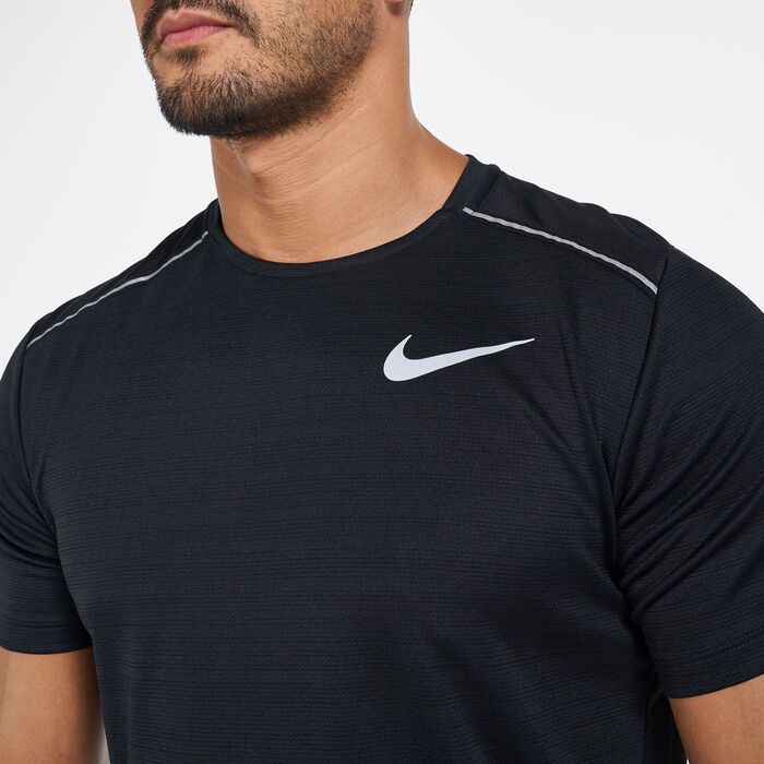 Nike Men's Dri-FIT Miller Running T-Shirt Black Nike Men's Dri-FIT Miller Running T-Shirt Black image number 6