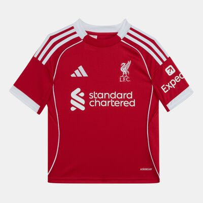 adidas Kids' Liverpool 25/26 Home Replica Football Jersey Red