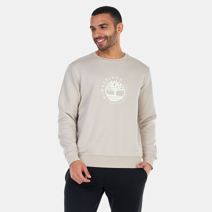 Timberland Men's Refibra™ Technology Crew Sweatshirt Beige Timberland Men's Refibra™ Technology Crew Sweatshirt Beige image number 0