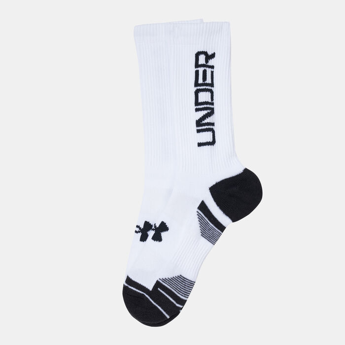 Under Armour Performance Tech Training Crew Socks (3 Pairs) White image number 0