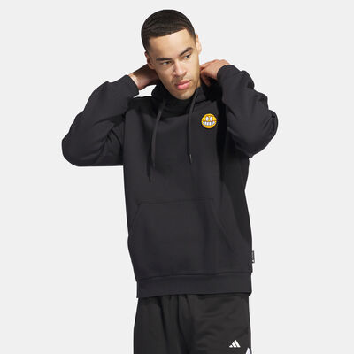 adidas Men's Lil Stripe Postcard Graphic Hoodie Black