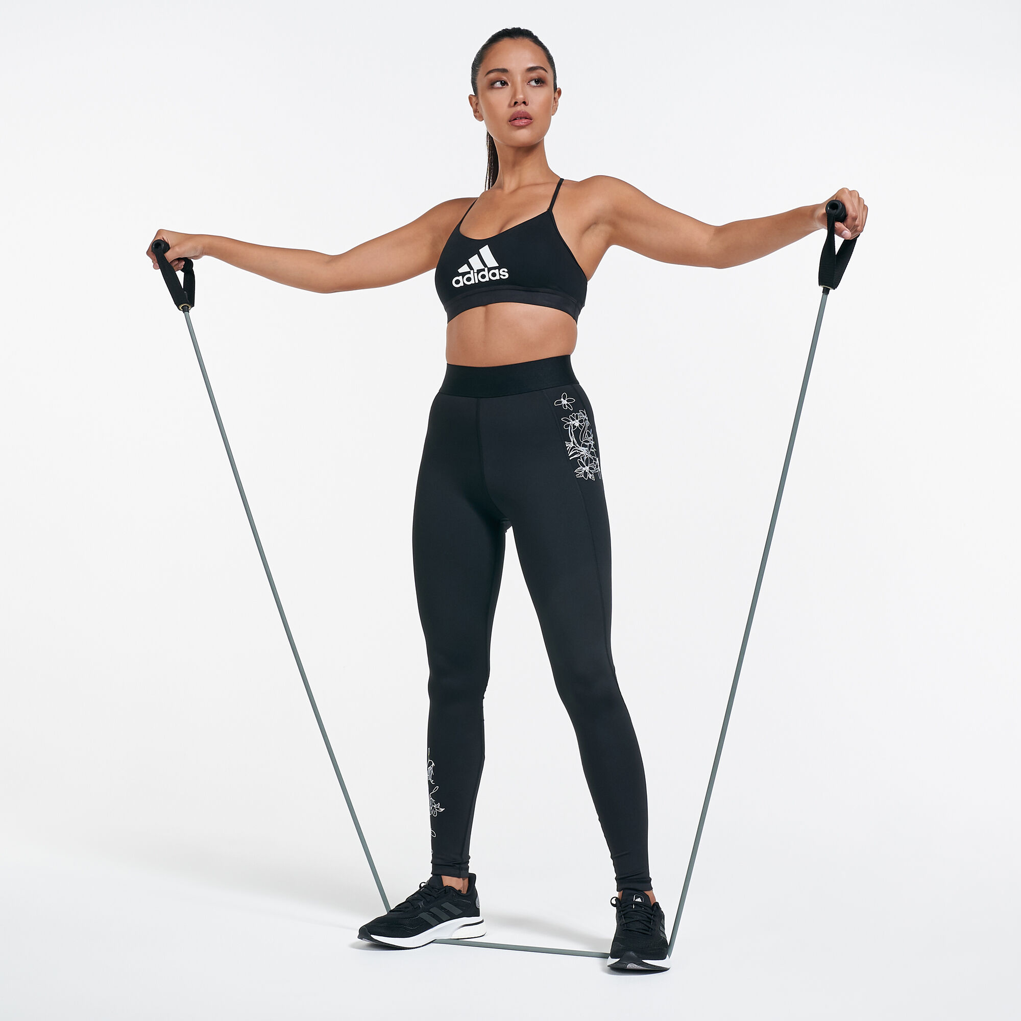 Adidas women's floral leggings sales