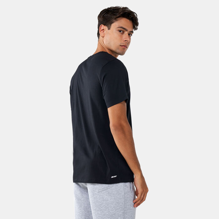 New Balance Men's Heathertech T-Shirt Black New Balance Men's Heathertech T-Shirt Black image number 1
