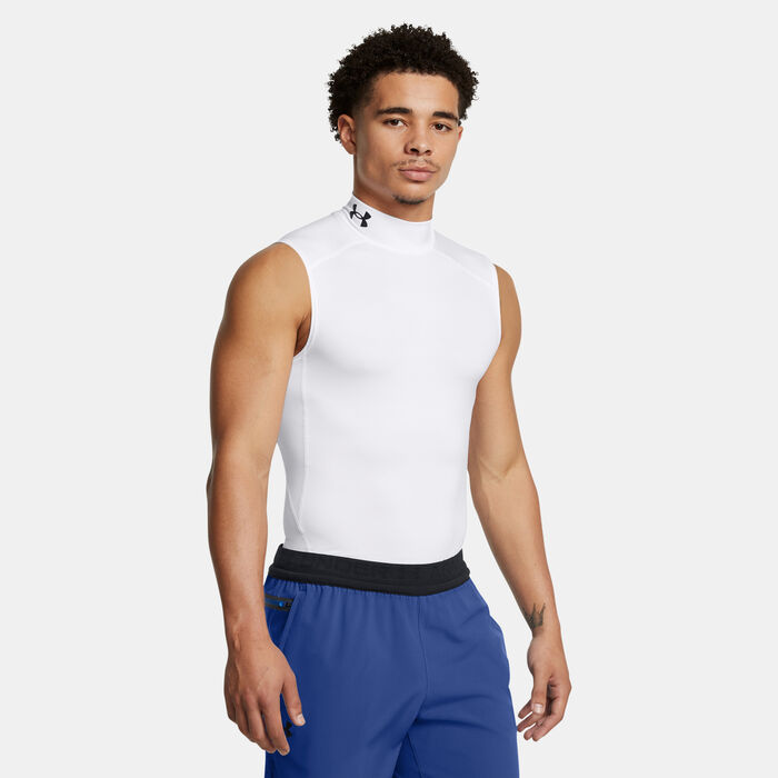 Under Armour Men's HeatGear Mock Sleeveless Training Top White Under Armour Men's HeatGear Mock Sleeveless Training Top White image number 0