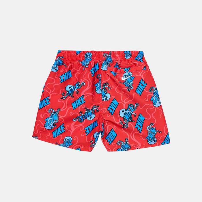 Nike Swim Kids' 4-inch Printed Volley Shorts Red Nike Swim Kids' 4-inch Printed Volley Shorts Red image number 1