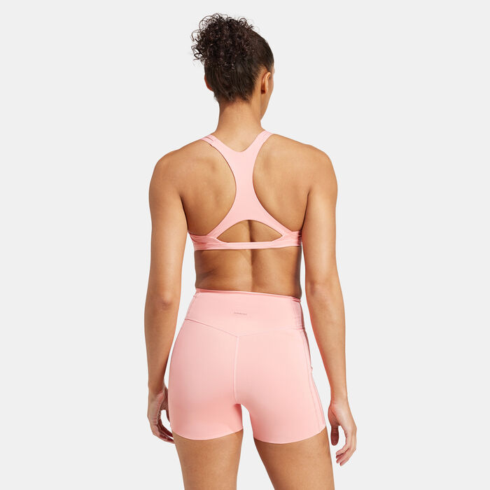 adidas Women's Aeroimpact Luxe Light-Support Training Sports Bra Pink adidas Women's Aeroimpact Luxe Light-Support Training Sports Bra Pink image number 1