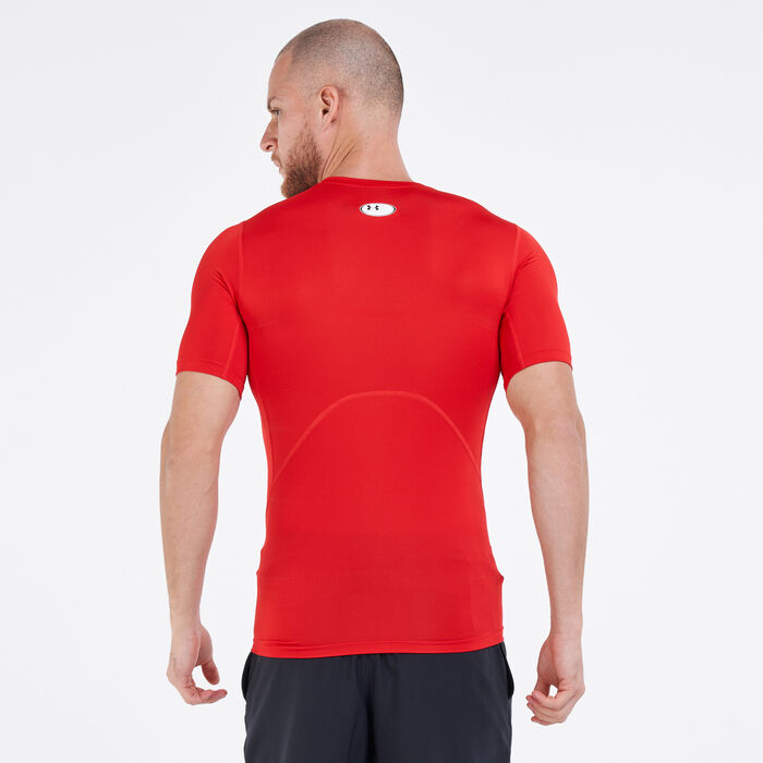 Under Armour Men's HeatGear® Armour T-Shirt Red Under Armour Men's HeatGear® Armour T-Shirt Red image number 1