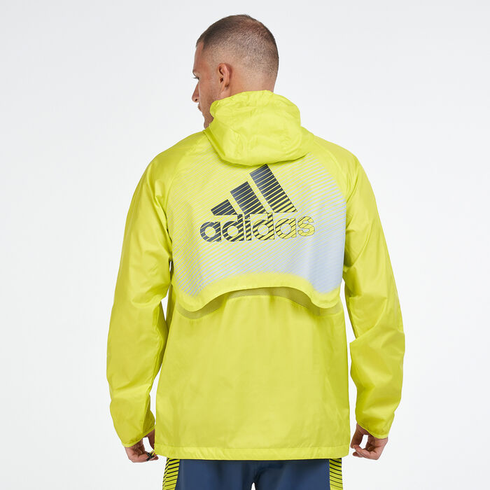 adidas Men's Designed 2 Move Activated Tech AEROREADY Jacket yellow adidas Men's Designed 2 Move Activated Tech AEROREADY Jacket yellow image number 1