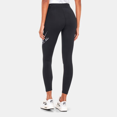 Nike Women's Sportswear Swoosh High-Waisted Leggings Black Nike Women's Sportswear Swoosh High-Waisted Leggings Black